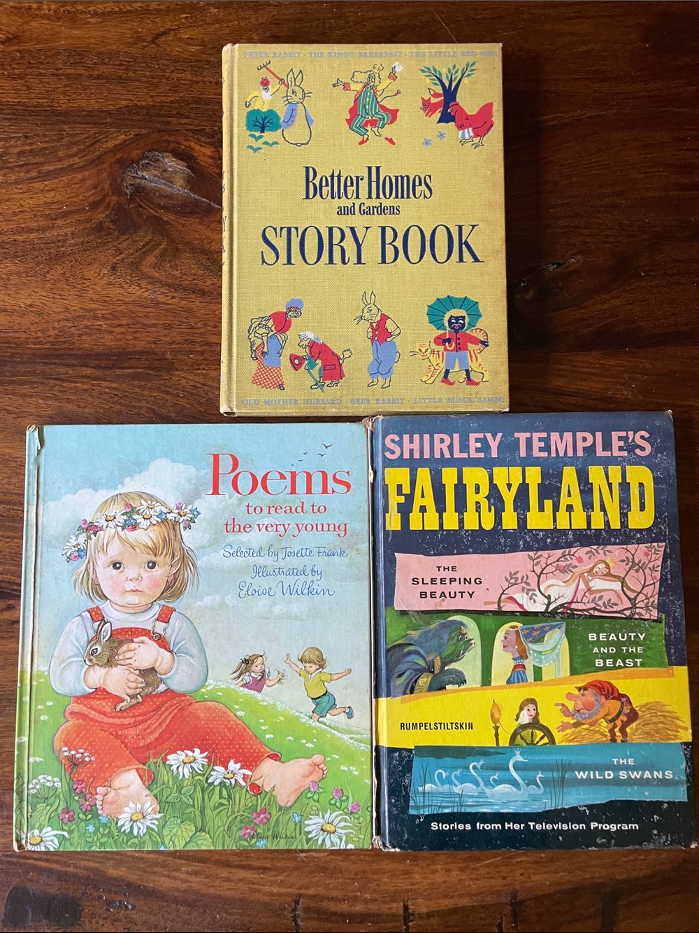 3 Vintage Books Better Homes Gardens Storybook Shirley Temple Fairyland Poems